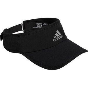 Adidas Womens Sun Visor Hat Black Lightweight Tennis Golf Running Visor Cap